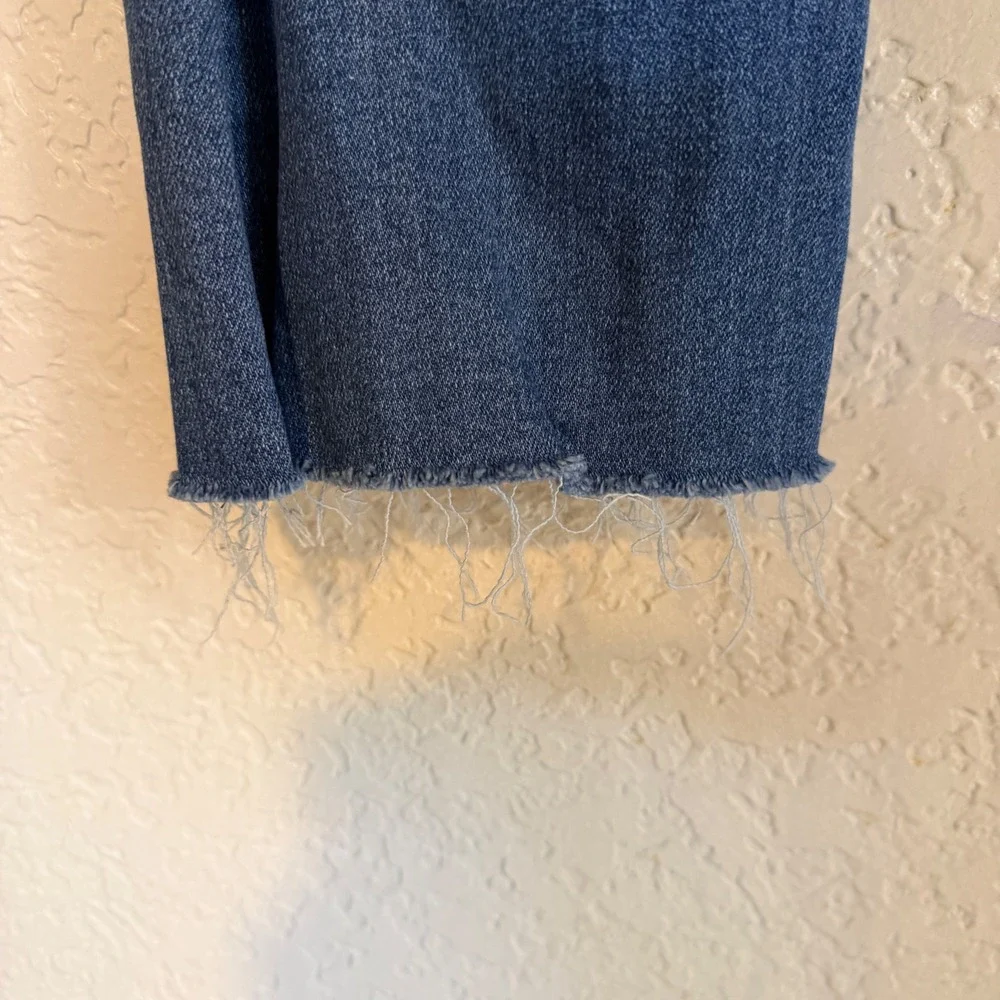 Just Black Denim Jeans Women 26 Blue‎ Raw Hem High Rise Straight Leg